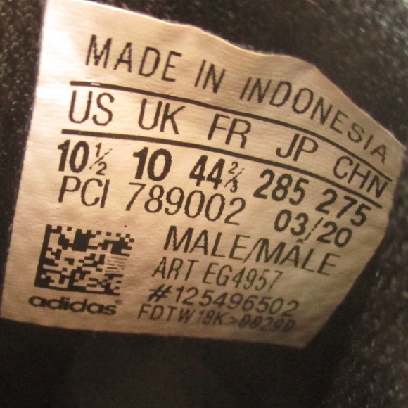 Adidas Originals Superstar Men's 10.5 Black Lace Up Sneakers Shoes - Picture 11 of 11